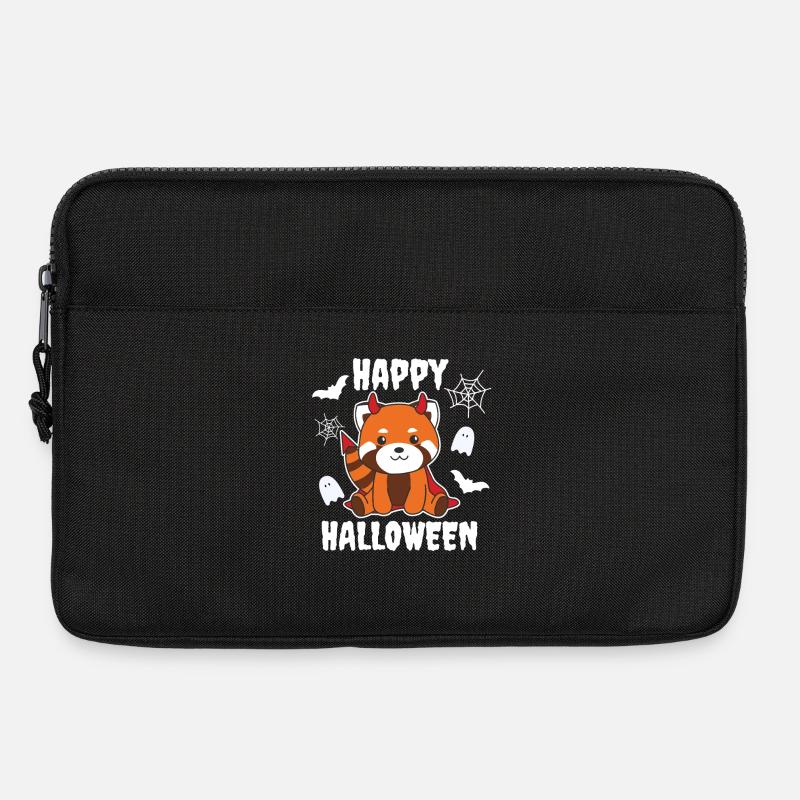 Rote Panda Happy Halloween süßer Teufel Kostüm - Laptoptasche 13" - Schwarz