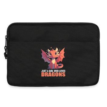 Drachen Drache - Laptoptasche 13" - Schwarz - Vorne