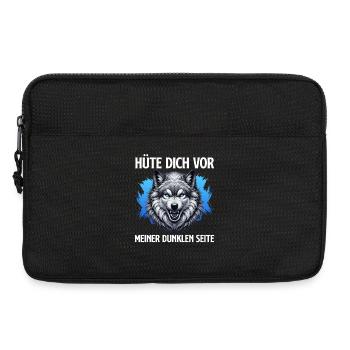Wolf Spirit HÜTE DICH VOR MEINER DUNKLEN SEITE - Laptoptasche 13" - Schwarz - Vorne