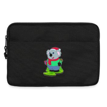 Koala Christmas candy cane - Laptop bag 13" - black - Front