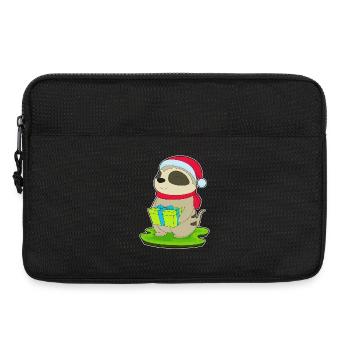 Chapeau de Noël de Noël suricate - Sacoche pour ordinateur portable 13 pouces - noir - Devant
