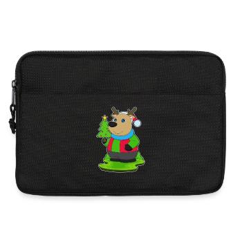 Arbre de Noël de renne - Sacoche pour ordinateur portable 13 pouces - noir - Devant