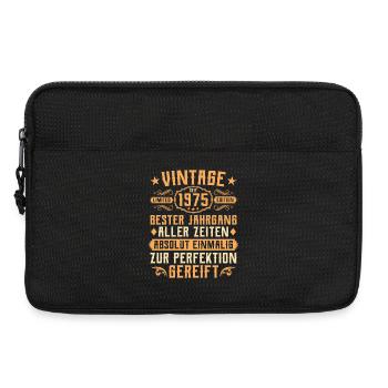 Vintage 1975 Year of birth - 50th birthday - Laptop bag 13" - black - Front