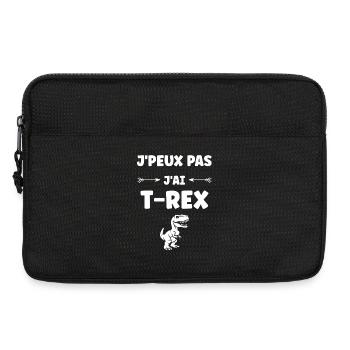T-Rex-Humor: Ich kann keinen T-Rex haben - Laptoptasche 13" - Schwarz - Vorne