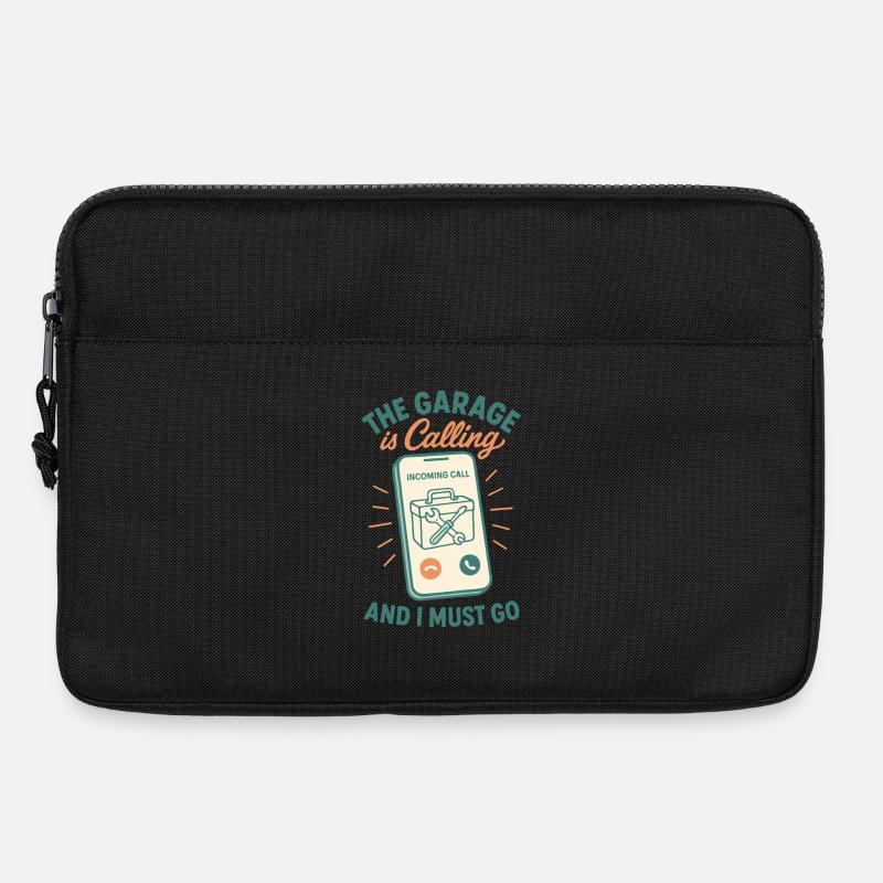 Die Garage Ruft Den Mechaniker Witziger Spruch - Laptoptasche 13" - Schwarz