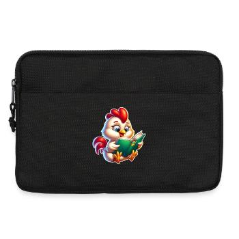Chicken Book Reading - Laptop bag 13" - black - Front