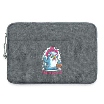 Walrus Punk Rocker Halloween - Sacoche pour ordinateur portable 13 pouces - gris chiné - Devant