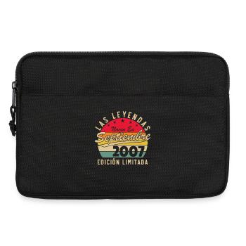September 2007 Vintage Geburtstagsgeschenk - Laptoptasche 13" - Schwarz - Vorne