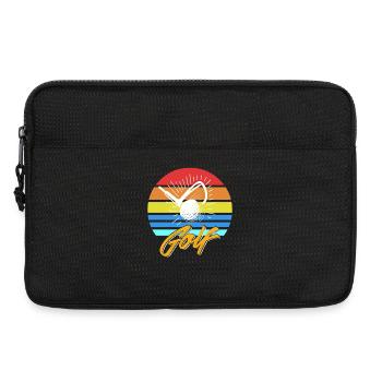 Aim for the Best Golf Motivation Retro Champion - Laptop bag 13" - black - Front