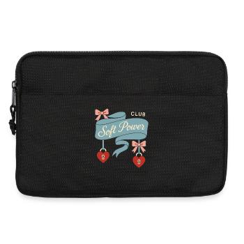 Coquette Aesthetic Bow Pattern Girly Pastel - Laptop bag 13" - black - Front