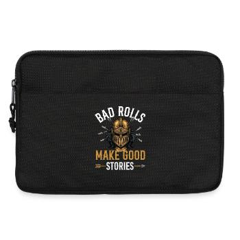 Schlechte Würfe ergeben gute Geschichten RPG-Kampagnenhumor - Laptoptasche 13" - Schwarz - Vorne