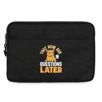 Public Fart Funny Inappropriate - Laptop bag 13" - black - Front