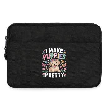 Dog Groomer I Make Puppies Pretty I Make - Laptop bag 13" - black - Front