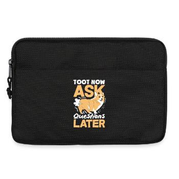 Public Fart Funny Inappropriate - Laptop bag 13" - black - Front