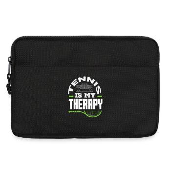 Le tennis est ma thérapie pour les joueurs de tennis - Sacoche pour ordinateur portable 13 pouces - noir - Devant
