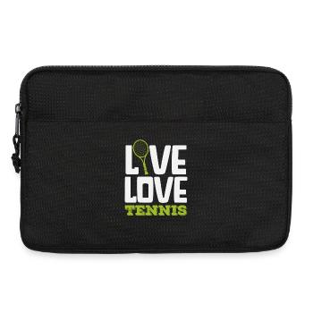 Conception de joueur de tennis Live Love - Sacoche pour ordinateur portable 13 pouces - noir - Devant