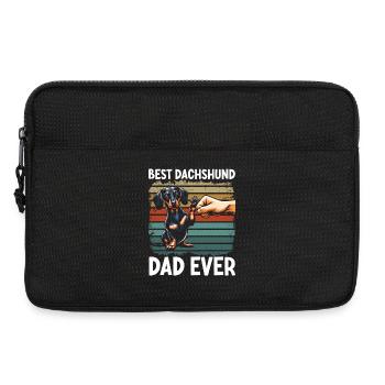Dachshund Dad Dachshund Design Men Father's Day - Laptop bag 13" - black - Front