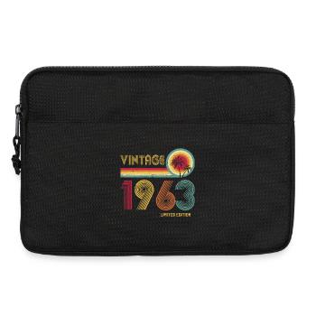 Retro 70s Inspired Vintage Number Design - Laptop bag 13" - black - Front