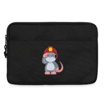 Mouse Fireman Firefighter Helmet Fire Department - Laptop bag 13" - black - Front