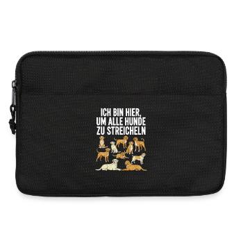 Humorous dog motif with text - Laptop bag 13" - black - Front