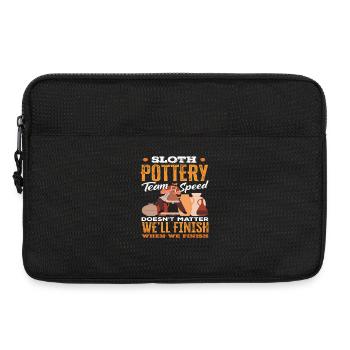 Vitesse de l'équipe de poterie paresseux - Sacoche pour ordinateur portable 13 pouces - noir - Devant