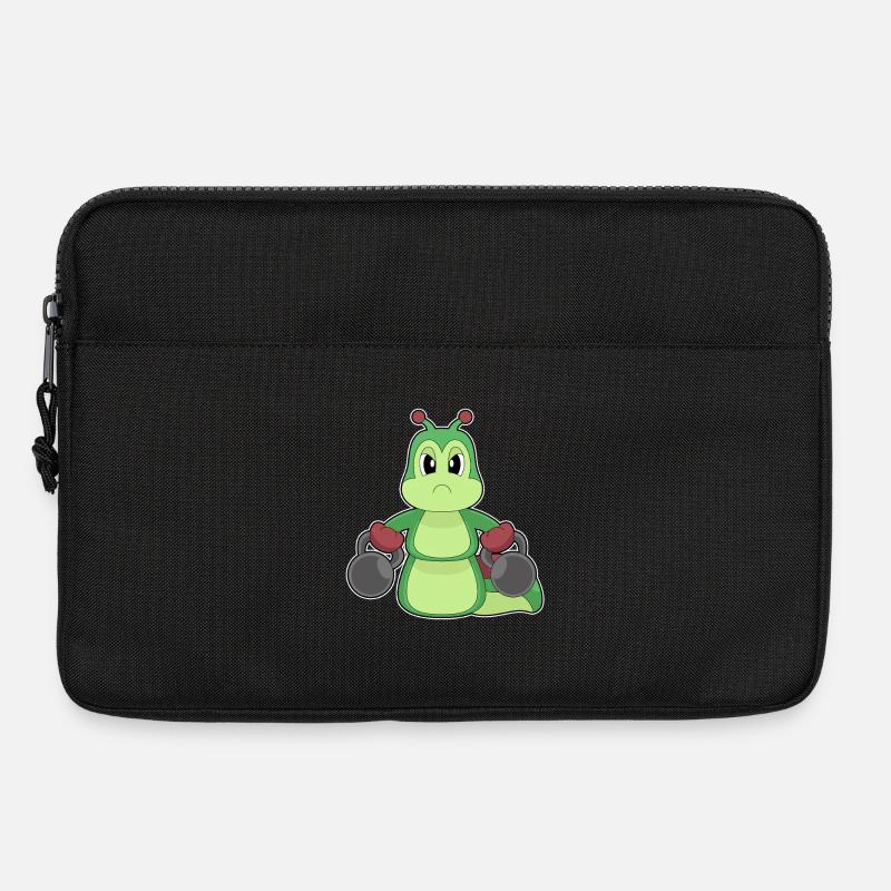 Raupe Bodybuilder Hanteln Bodybuilding - Laptoptasche 13" - Schwarz
