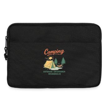 Camping Aufbauen Entspannen Wiederholen Natur - Laptoptasche 13" - Schwarz - Vorne