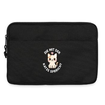 Amour de chat - maman chat - Sacoche pour ordinateur portable 13 pouces - noir - Devant