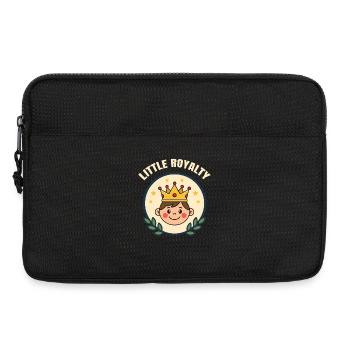 Little Royalty – Cute Boy with Crown - Laptop bag 13" - black - Front
