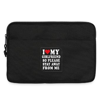 I Love My Girlfriend So Please Stay Away From Me  - Laptoptasche 13" - Schwarz - Vorne