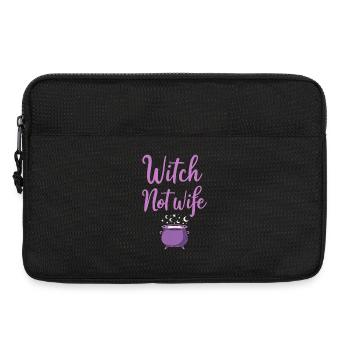 Citation d'Halloween sur la sorcière au lieu de la femme - Sacoche pour ordinateur portable 13 pouces - noir - Devant
