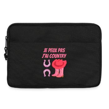 Cadeau Danseuse Country Cowboy Rose - Sacoche pour ordinateur portable 13 pouces - noir - Devant