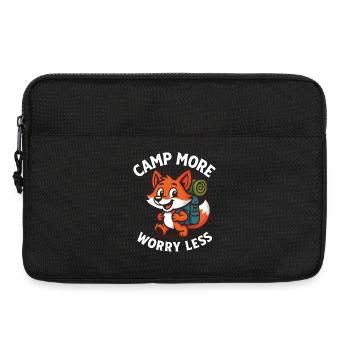 Camp More Worry Less Fuchs Design - Laptoptasche 13" - Schwarz - Vorne