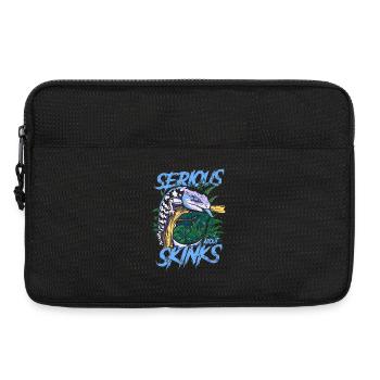 Gardien de reptiles sérieux au sujet des scinques à langue bleue - Sacoche pour ordinateur portable 13 pouces - noir - Devant
