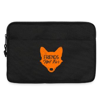 Protection des animaux AMIS PAS DE FOURRURE Drôle - Sacoche pour ordinateur portable 13 pouces - noir - Devant
