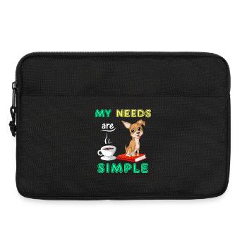 Chihuahua Coffee Reading - Laptop bag 13" - black - Front