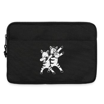 Funny Dancing Zebras Dabbing - Laptop bag 13" - black - Front
