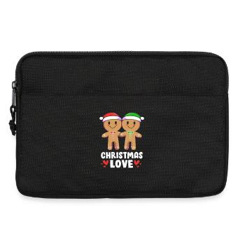 Christmas gingerbread gingerbread man - Laptop bag 13" - black - Front