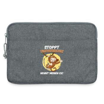 Tierschutz STOPPT TIERVERSUCHE NEHMT MEINEN EX - Laptoptasche 13" - Grau meliert - Vorne