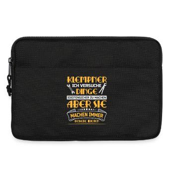 Heating Engineer Heating Construction Plumber Plumber - Laptop bag 13" - black - Front