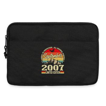September 2007 Jahrgang Vintage Retro Geburtstag - Laptoptasche 13" - Schwarz - Vorne