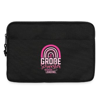 Grande soeur arc-en-ciel frère ou sœur bébé - Sacoche pour ordinateur portable 13 pouces - noir - Devant