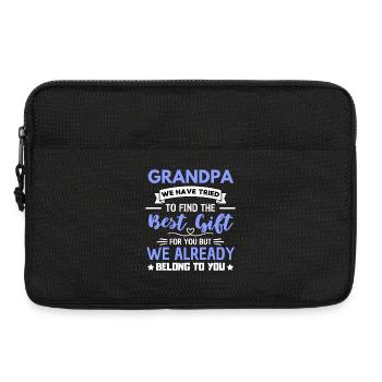 Citation d'amour de la famille grand-père - Sacoche pour ordinateur portable 13 pouces - noir - Devant