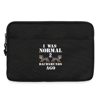 Conception humoristique de rappel de teckel - Sacoche pour ordinateur portable 13 pouces - noir - Devant