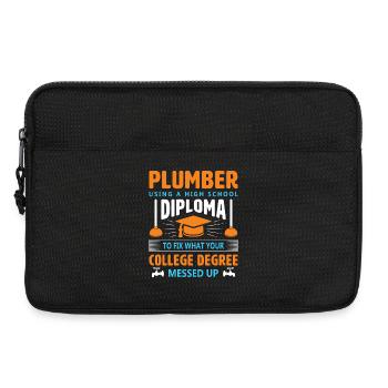 Heating Engineer Heating Construction Plumber Plumber - Laptop bag 13" - black - Front