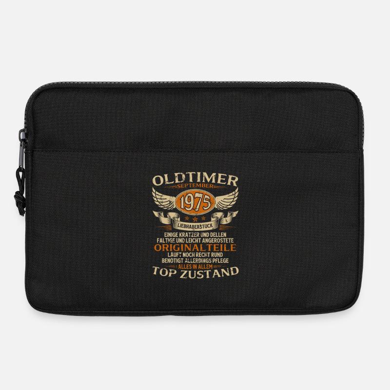 50. Geburtstag Geschenk Oldtimer September 1975 - Laptoptasche 13" - Schwarz