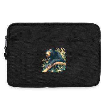 Sun Bear Malaienbär - Laptoptasche 13" - Schwarz - Vorne