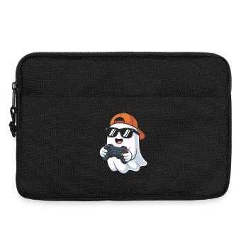 Kawaii Cute Boo Playing Video Game Halloween Gamer - Laptoptasche 13" - Schwarz - Vorne