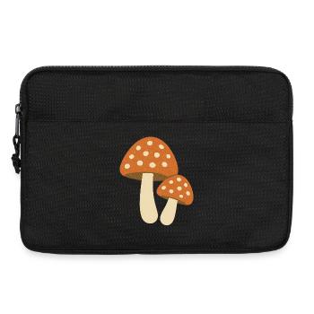 Charming mushroom illustration for nature lovers - Laptop bag 13" - black - Front