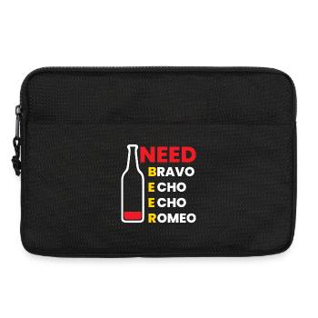 Lebenslust Flaschen-Design - Laptoptasche 13" - Schwarz - Vorne